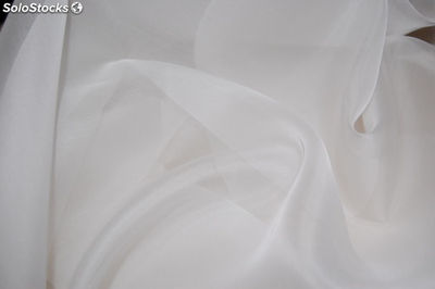 blanc organza de soie - Photo 4