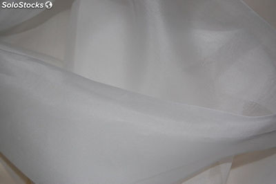 blanc organza de soie - Photo 5