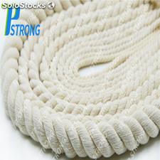 Blanco crudo trenzado hueco cuerda de algodón