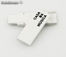 blanco Memoria usb fina-obsequio para corporative regalos - Foto 2