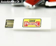 blanco Memoria usb fina-obsequio para corporative regalos