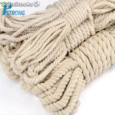 Blanco natural 3 Strand Twisted cuerdas de algodón