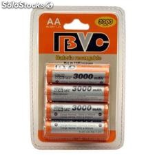 Blister Baterias Recargables Bvc r06 3000 Mah