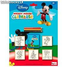 Blister Mickey Mouse avec 5 Rubber Stamp