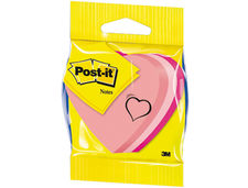 Blister papeleria 3M 2007H cubo de notas post-it troquelado corazon 3 colores