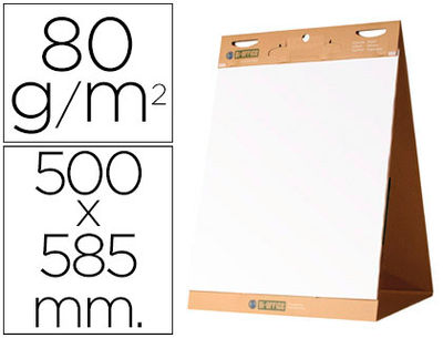 Bloc congreso bi-office liso autoadhesivo sobremesa 500 x 585 mm papel de 80G/m