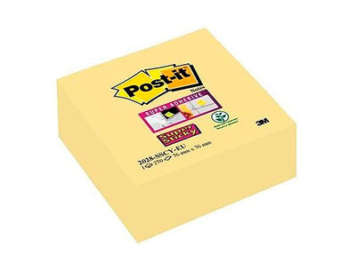 Bloc de notas adhesivas quita y pon post-it 76x76x mm cubo colores amarillo 350 - Foto 2
