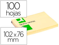 Bloc de notas adhesivas quita y pon q-connect 76X102 mm con 100 hojas