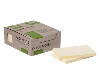 Bloc de notas adhesivas quita y pon q-connect 76x127 mm 100% papel reciclado - Foto 2