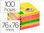 Bloc de notas adhesivas quita y pon q-connect 76x76 mm colores neon surtidos - 1