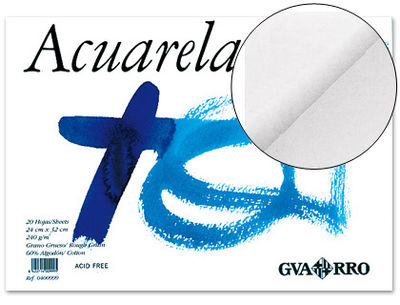 Papel Acuarela tempera Din A4+ paquete 6 hojas 370 grs