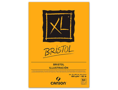 Bloc dibujo canson xl bristol din a4 extraliso encolado 21x29,7 cm 50 hojas 180 - Foto 2