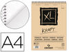 Bloc dibujo esbozo canson xl kraft din a4 kraft rayado beige espiral 21x29,7 cm