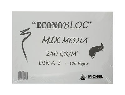 Bloc dibujo multitecnicas michel econobloc mix media din a3 encolado 100 hojas - Foto 2
