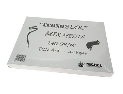 Bloc dibujo multitecnicas michel econobloc mix media din a3 encolado 100 hojas - Foto 3