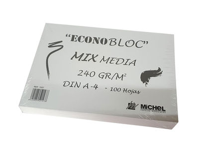 Bloc dibujo multitecnicas michel econobloc mix media din a4 encolado 100 hojas - Foto 3