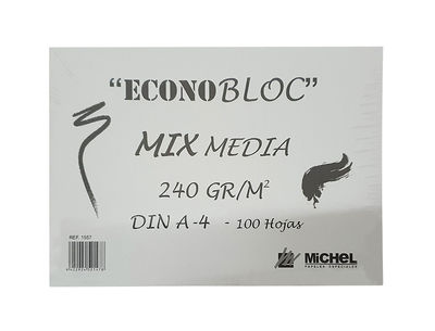 Bloc dibujo multitecnicas michel econobloc mix media din a4 encolado 100 hojas - Foto 2