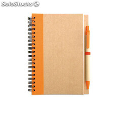 Bloc-notes recyclé et stylo orange MIIT3775-10