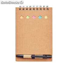 Blocco notes con penna e fogli beige MIMO8107-13