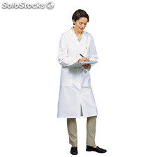 Blouse femme coton à manches longues - blouse coton ml à boutons blanc t46