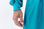 Blouse médicale Casaque à bavette 100% Coton bleu .vert - Photo 2