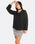 Blusa negra elegante con choker para mujeres altas manga larga - 1