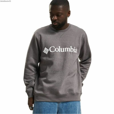 Bluza bez kaptura Męska Columbia Logo Fleece Crew Ciemny szary