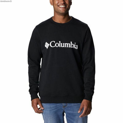 Bluza bez kaptura Męska Columbia Logo Fleece Crew Czarny