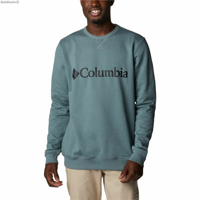 Bluza bez kaptura Męska Columbia Logo Fleece Crew Niebieski
