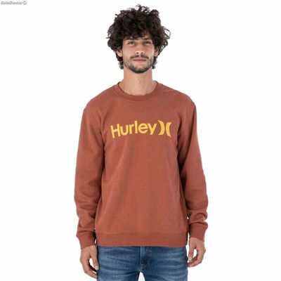 Bluza bez kaptura Męska Hurley One&amp;Only Solid Brązowy