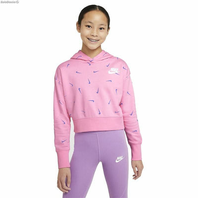 Bluza z Kapturem dla Dziewczynki Nike Print Różowy