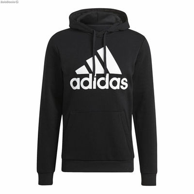 Bluza z kapturem Męska Adidas Essentials Fleece Big Logo Czarny
