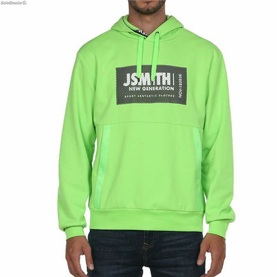 Bluza z kapturem Męska John Smith Siete verde Cytrynowa Zieleń