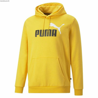Bluza z kapturem Męska Puma Essentials + Two Tone Big Logo Żółty