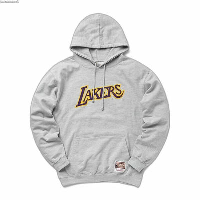 Bluza z kapturem Unisex Mitchell &amp; Ness Lakers Szary