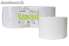 PAPEL HIGIENICO INDUSTRIAL RENOVA Ø45 Rollo Gofrado 2/C (Pack/18 Uds)