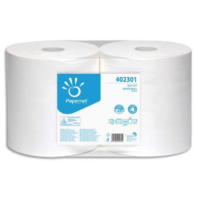 Bobines d&#39;essuyage industriel papernet - lot de 2 bobines d&#39;essuyage industriel
