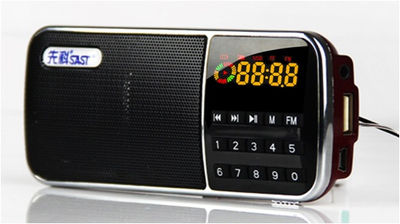 bocinas portatiles mini USB speaker TF MP3 FM radio bateria recargable Q33