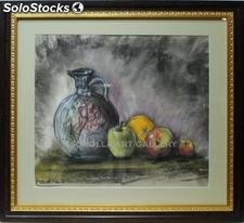 Bodegon | Pinturas de bodegones en pastel sobre papel