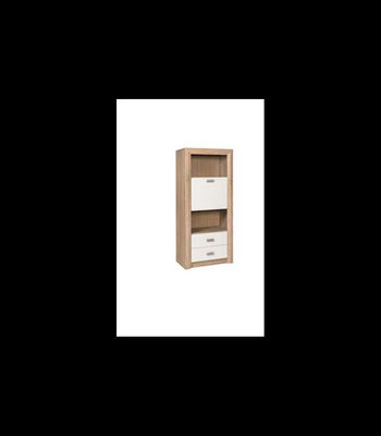 Bodeguero 1 puerta 2 cajones modelo Dado acabado roble/blanco, 60cm(ancho) - Foto 2