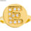 Bohala - Anneaux de Argent 925 plaqué or et zircons modèle E - Photo 2