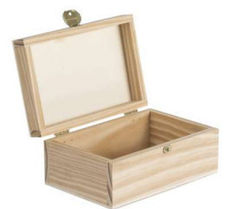 boîte à bijoux en bois naturel