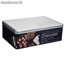 Boite alimentaire - relief ii - tablette de chocolat - 20.2 x 13.2 x 6.7 cm -