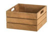 Boîte carrée en bois vieilli moyen avec poignée