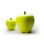 Boite en forme de pomme - 31,5 x 26 cm - vert - Photo 3