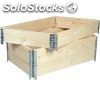 Boîte-pliable et réutilisable emballage modulaire de bois