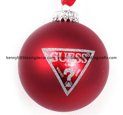 Bola de alta calidad promocional del LOGOTIPO de la decoración de la Navidad - Foto 3