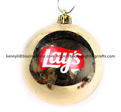 Bola de alta calidad promocional del LOGOTIPO de la decoración de la Navidad - Foto 4