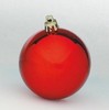 Bola de navidad roja metalizada 26 cm