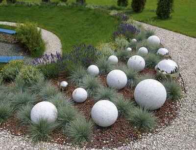 Bolas de piedra natural decoración de jardines patios bolas decorativas piedras - Foto 2